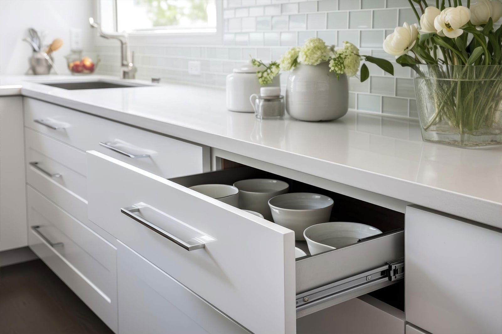 Double Folding Rank Telescope Drawer Channel